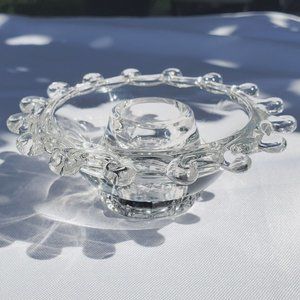 Heisey Lariat Crystal 4" Clear Taper Candleholder single